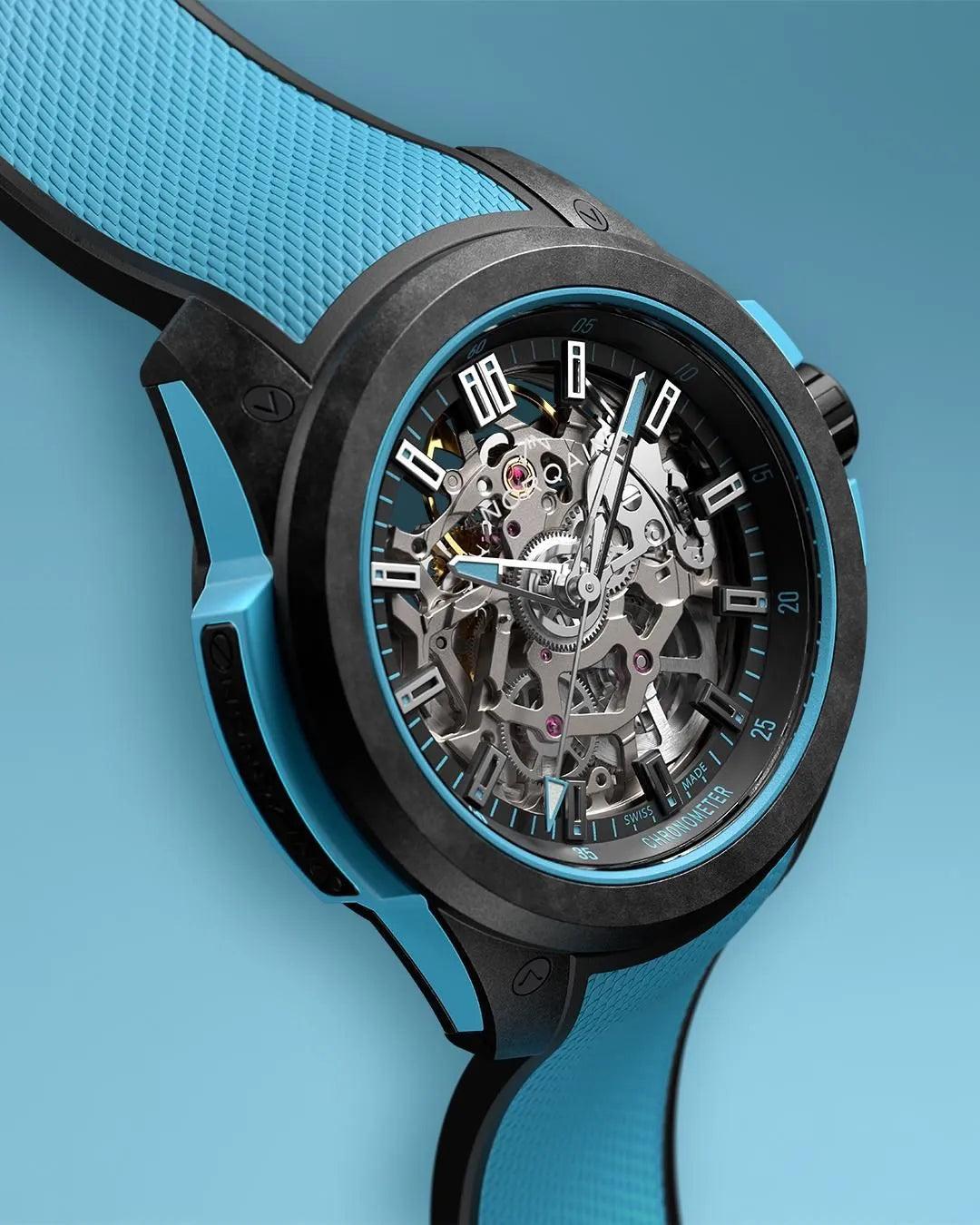 WILD ONE SKELETON 39mm SKY BLUE